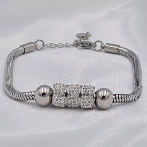 B0044 ΒΡΑΧΙΟΛΙ ΑΣΗΜΙ ΑΤΣΑΛΙ ΤΥΠΟΥ PANDORA